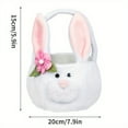 thumbnail image 3 of Saving Home Textile Storage Storage Containers With Lids Easter Basket Easter Bunny Basket Green Cute Bag With Foldable Ears Tote Bags For Easter, 3 of 7