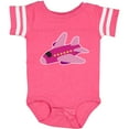 thumbnail image 3 of Inktastic Girls Pink Airplane Pilot Girls Baby Bodysuit, 3 of 5