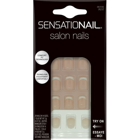 SensatioNail Gellusion Nails Salon Kit, Petite Rose Français, 31 pc
