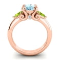 thumbnail image 4 of 2.50 Carat Shiny Round Shape Aquamarine & Peridot Gemstone Anniversary Ring for Wife Solid 18K Rose Gold Size 3.5 by Diamond-Capitals, 4 of 8