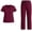 Wine, variant on mihongmao Scrubs for Women Wide Leg Short Sleeve Operating Room Nurse Hand Washing Suit Comfortable Elastic Breathable Sets Navy L