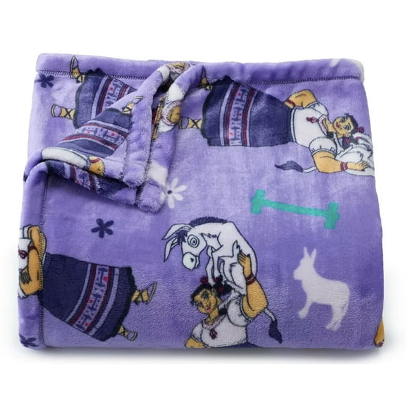 Big One Oversized Purple Microplush Disney Encanto Luisa Throw Blanket 5' x 6'