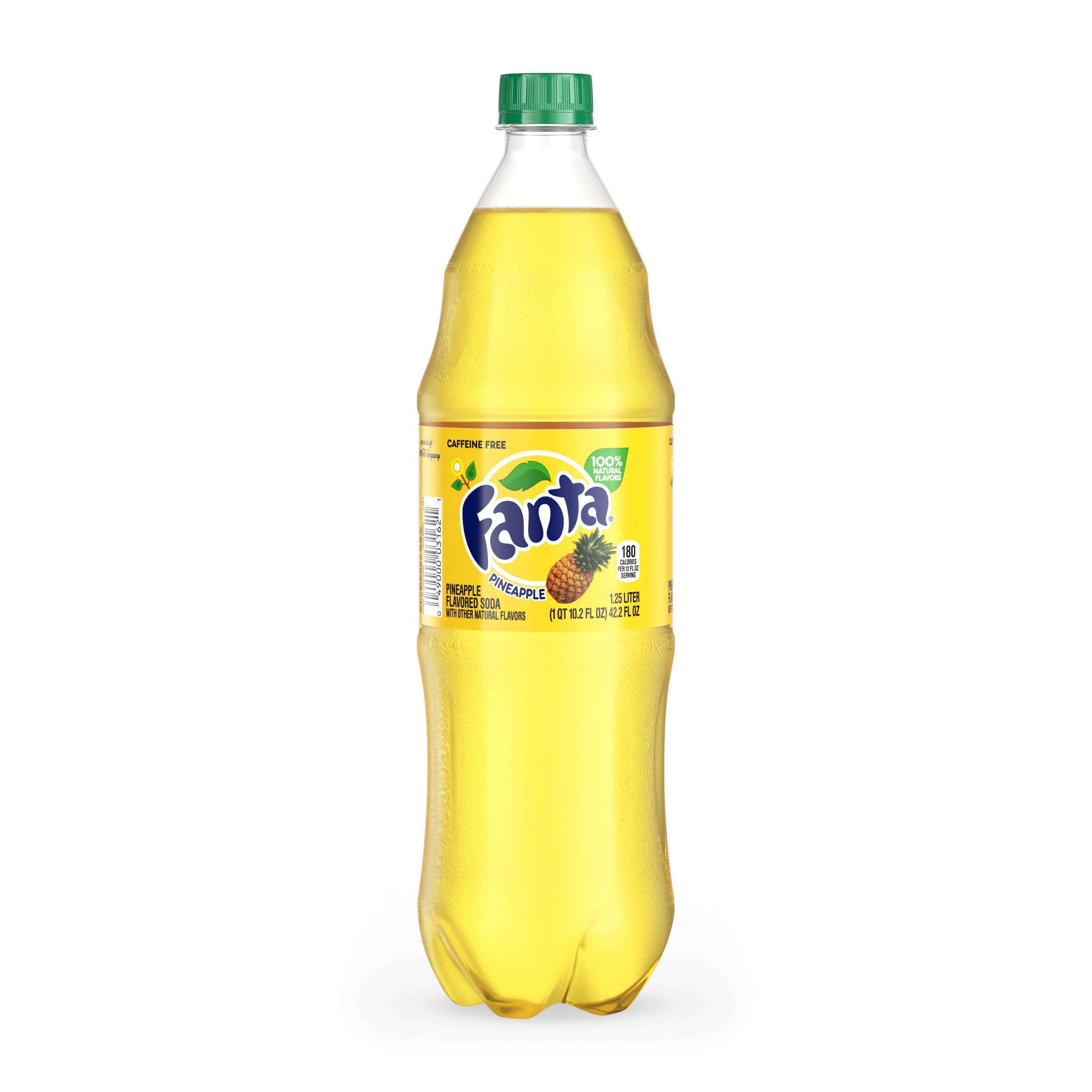 Fanta Pineapple Soda Fruit Flavored Soft Drink, 1.25 Liters