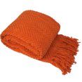thumbnail image 2 of HOME SOFT THINGS COBIJA TEJIDA REVERSIBLE MANTA LIGERA SÚPER SUAVE Y ACOGEDORA - NARANJA QUEMADA - 127X152.4CM, 2 of 5