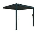 thumbnail image 2 of Backyard Discovery Evanston 10'x10' Steel Wall-Mounted Louvered Pergola, Adjustable Roof, 2 of 12