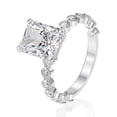 thumbnail image 5 of 3.25Ct Radiant Cut Diamond Engagement Ring Set, Vintage Bridal Ring Set, Solitaire Ring, Wedding Rings, Anniversary Jewelry, Gifts For Her, 5 of 5