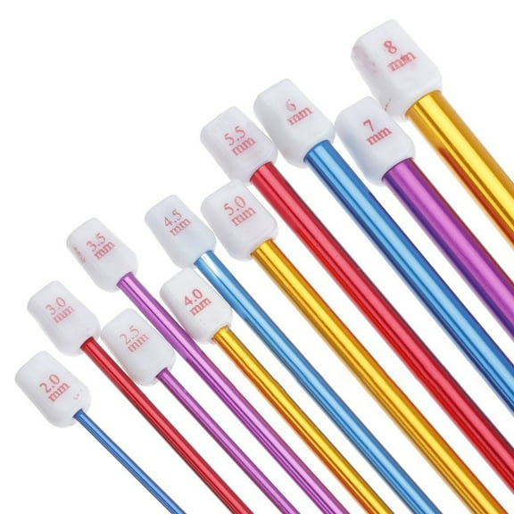 11 Pieces of 27Cm Metal Crochet Set Knitting Tools Multicolored Crochet Aluminum Tunisian/ Crochet Hooks Needles (2Mm to 8Mm),1X Crochet Hook Set (11 Pieces)