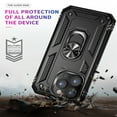 thumbnail image 5 of K-Lion For iPhone 14 Pro,Slim Armor Shockproof Magnetic Ring Holder Stand Hard PC Case Cover,Black, 5 of 7