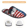 thumbnail image 3 of Fotbe American Flag Skull Pantuflas Peludas para Mujer con Estampado, Zapatillas de Peluche, Zapatos de Invierno para Casa, Uso Interior y Exterior-Medium, 3 of 8