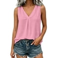 thumbnail image 4 of Sheghy Tank Tops 100%Cotton Women's Solid Color Sleeveless V-Neck Casual Cotton-Linen Top, 4 of 8