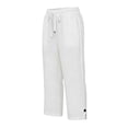 thumbnail image 6 of Nestiefly Cotton Capri Pants for Women Loose Fit Straight Leg Drawstring Elastic Waist Cropped Pant Casual Summer Linen Clothes White L, 6 of 7