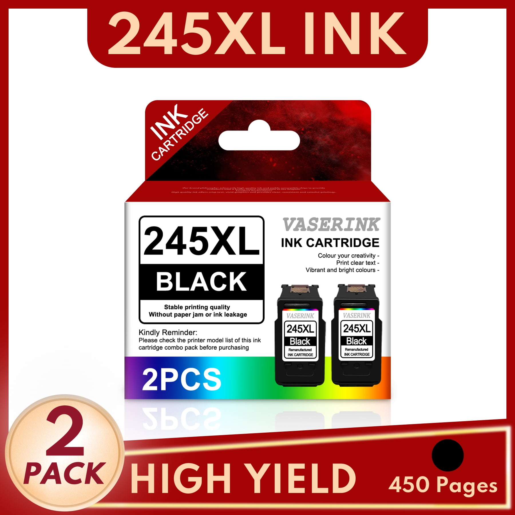 245XL Ink Cartridge Replacement for Canon 245 XL PIXMA iP2820 MG2420