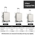 thumbnail image 4 of Carry on Luggage Set, 3pcs 20''/24''/28'' Fashion Lightweight Suitcase Travel Sets for Women, 3-in-1 Portable Trolley Case with Telescoping Handle, Outdoor Hardside Luggage Set, Beige, S9351, 4 of 10