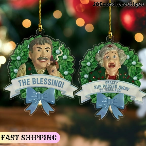 The Blessing Uncle Lewis Aunt Bethany Christmas Ornament, National Lampoon Christmas Vacation Ornament, Couple Matching Christmas Ornament