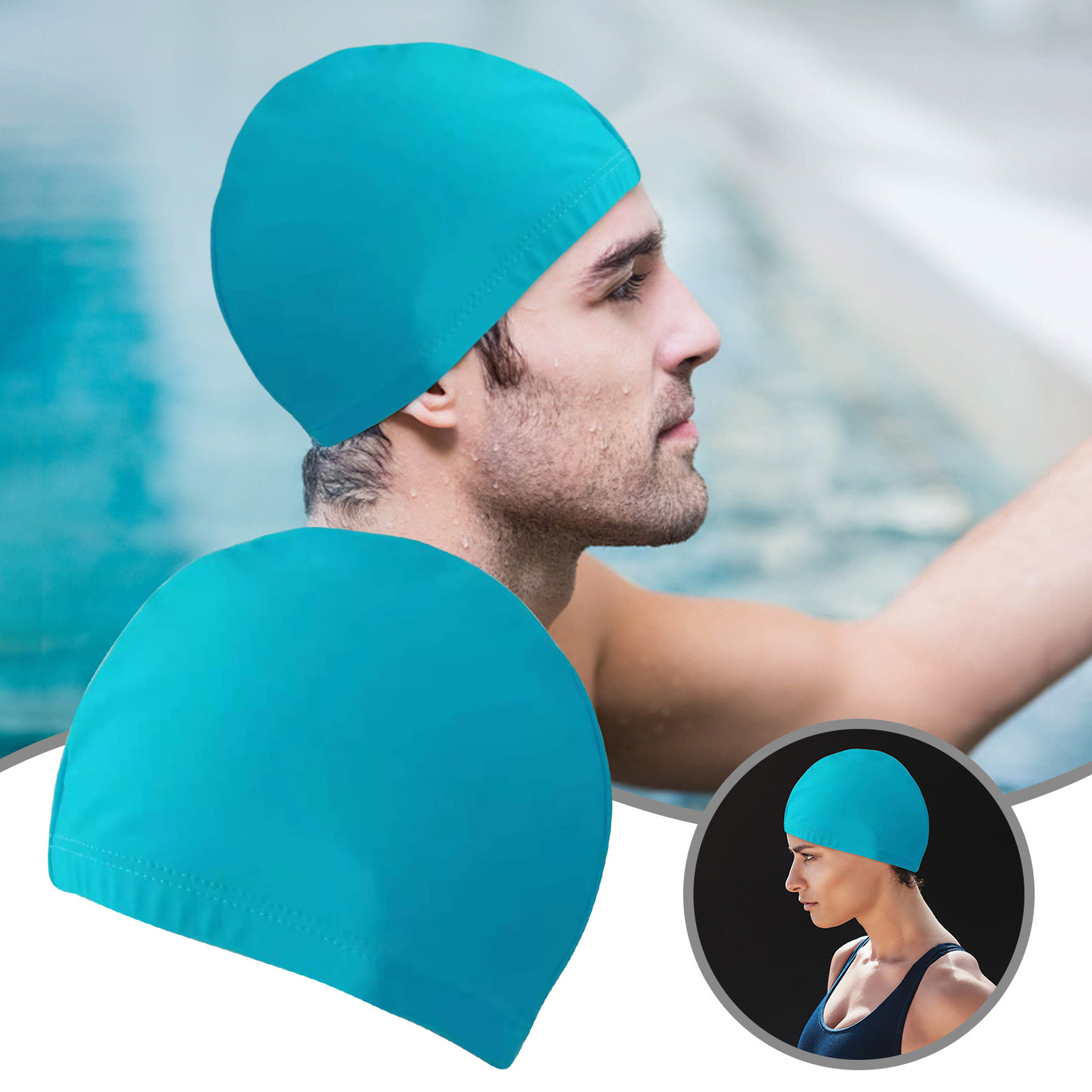 Pacnp Adult Swimming Cap Men'S And Women'S Style Hair Protection Swimming Cap Swimming Supplies Elastic Big Swimming Cap