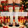 thumbnail image 5 of FAIOROI Christmas Socks for Women Cute Vintage Xmas Print Mid Calf Crew Sock Soft Cozy Festive Holiday Novelty, 5 of 6