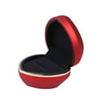 thumbnail image 3 of NICEXMAS Heart Shape Red Ring Box LED Lighted Storage Case Durable Fabric Interior, 3 of 5