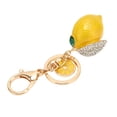 thumbnail image 1 of Llavero Con Colgante, Llavero De Limón Pequeño, Llavero De Limón Pequeño, Metal Fuerte, Pequeño Limón Con Diamantes De Imitación, Colores Exquisitos, Llavero De Limón,, 1 of 7