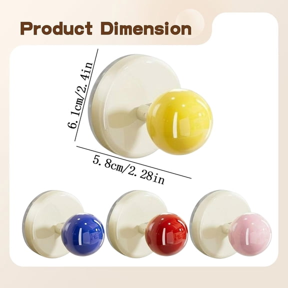Clearance Under $0.89! 1PC Suction Cup Handle, Drawer Pull with Removable & Reusable Cabinet Knob, No-Drill Design, for Cabinet/Sliding Door/Dressers, (5.8x5.8x6.1cm, Red)