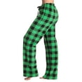 thumbnail image 2 of Just Love Women's Plush Pajama Pants 6339-V-10195-GB-1X (1X, Buffalo Plaid Green Black), 2 of 3