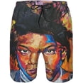 thumbnail image 4 of Jean Michel Basquiat Men's Beach Shorts Quick Dry Athletic Workout Swim Shorts Elastic Waist Drawstring Summer Shorts, 4 of 5