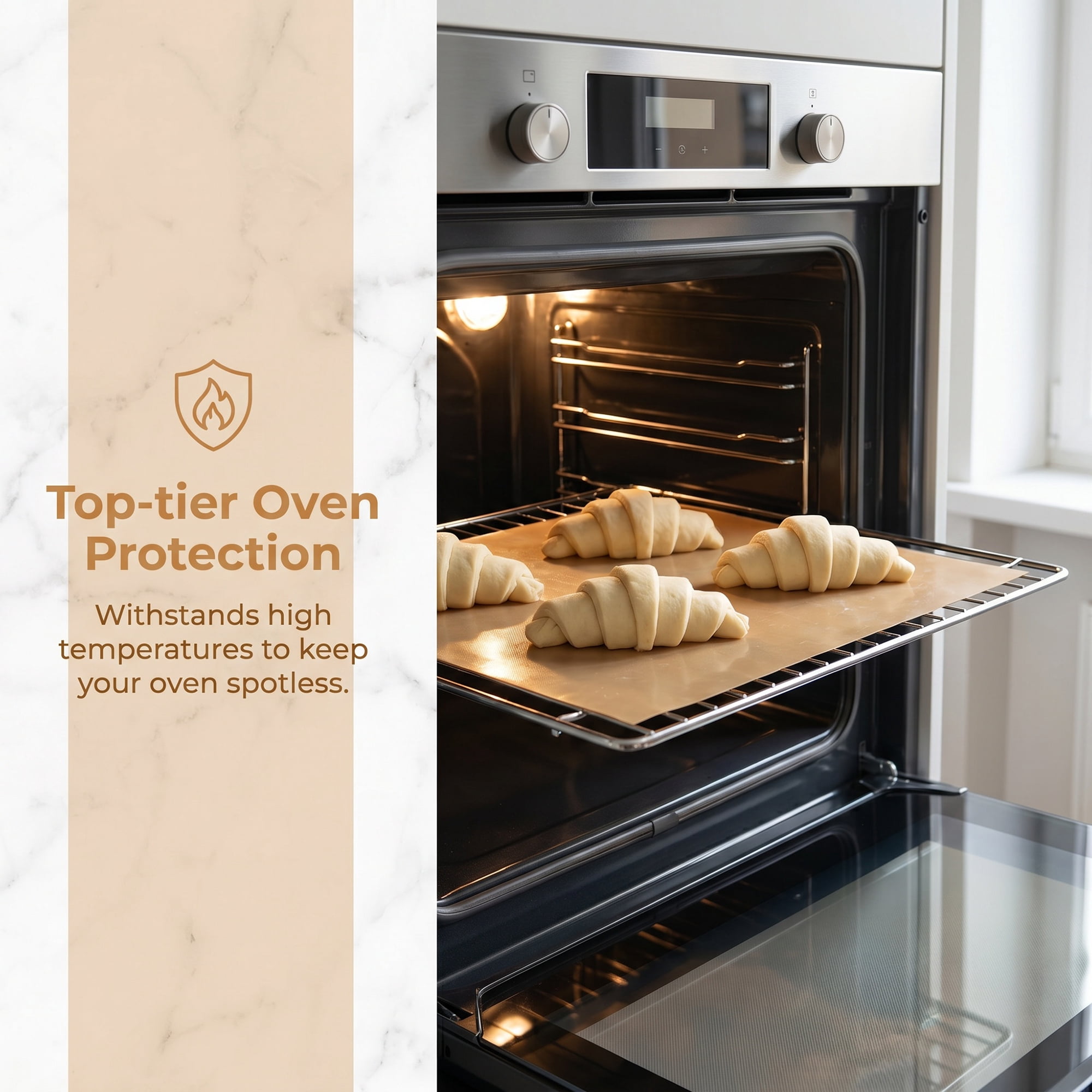 Unique Bargains 3 Pack Silicone Oven Liner for Electric Oven and Grill Brown 11.8"x15.7"