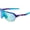 Matte Metallic / Blue Mirror Lens, variant on 100% S2 Soft Tact Black Unisex Semi-Rimless Sport Shield Sunglasses with Bonus Lens
