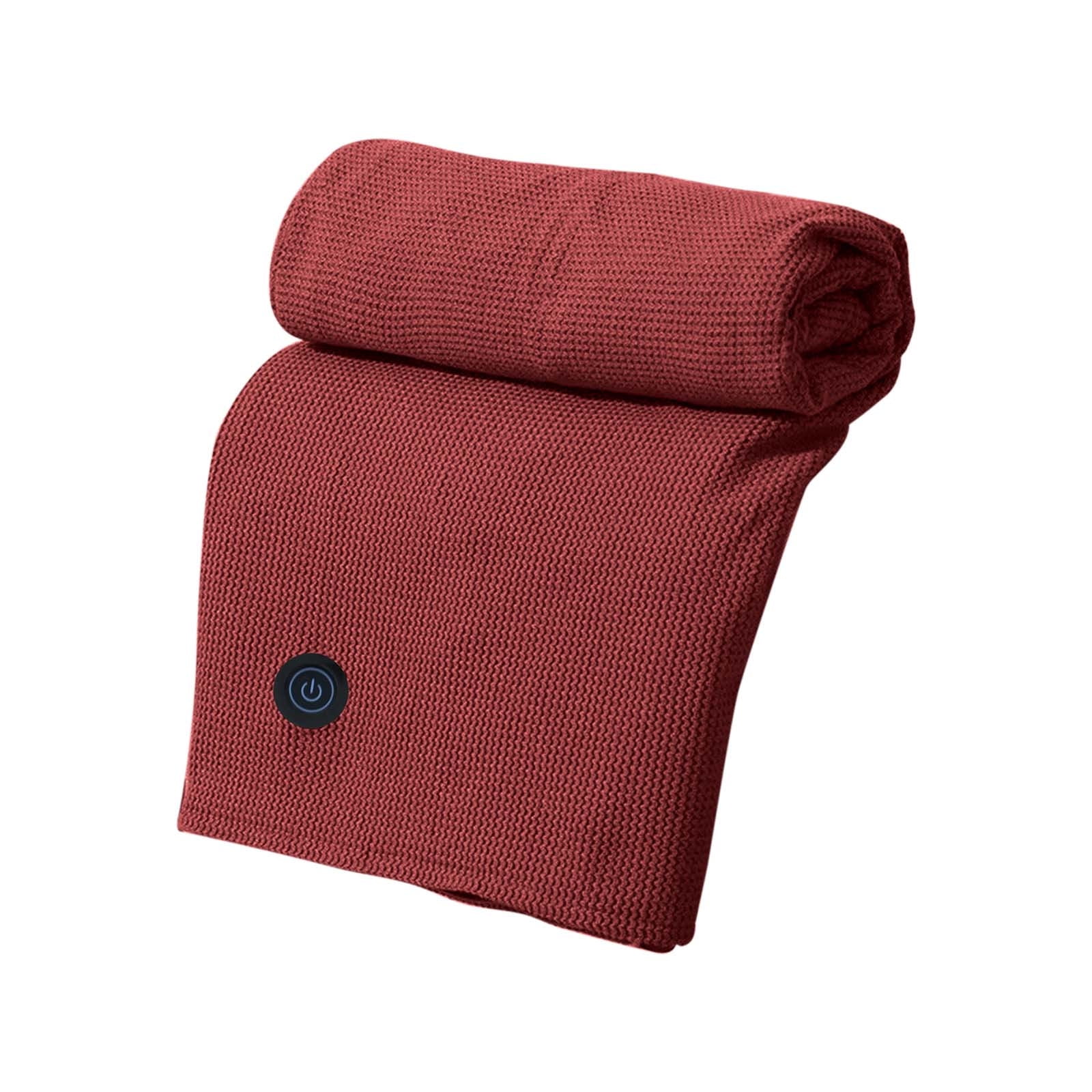 Bxaolu Portable USB Heated Blanket Shawl - Wearable Cordless Electric Heated Blanket for Outdoors 3 Heating Levels with Car Charger, USB Operated Camping Heated Blanket