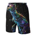 thumbnail image 4 of Logiee colorful flames dinosaur Print Mens Swim Trunks Quick Dry Board Shorts,Breathable Hawaii Beach Shorts Swimwear Bathing Suits-Small, 4 of 6