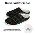 thumbnail image 6 of Daiia Buffalo Plaid Dark Green Print Women’s Fuzzy Slippers Memory Foam Lightweight House Shoes Cozy Loafer Flannel House Shoes-37/38, 6 of 7