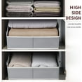 thumbnail image 6 of Closet Organizers Bins 6 Packs - Large Closet Shelf Organizer with Handles, Fabric Trapezoid Storage Bins, Collapsible Storage Cubes for Clothes, Towels, Light Gray, 6 of 14