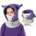 thumbnail image 2 of Povozer Winter Windproof Hat Ski Mask Warm Fleece Face Cover for Girl Boy(Purple,One Size), 2 of 4