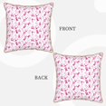 thumbnail image 3 of Fotbe Breast Cancer Awareness4 Pattern Velvet Decorative Throw Pillow Covers with Elegant Piping, Soft Plush Cushion Cover for Sofa, Bed, Car, Office-20"x20", 3 of 8