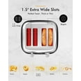 thumbnail image 3 of LONGDEEM 4 Slice Toaster, 6 Browning Options, Wide Slots, High Lift Lever, Dual Controls, Black, 3 of 7
