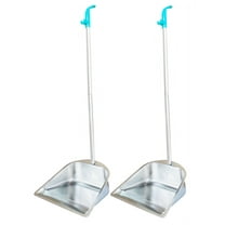 2-Pack Upright Dust Pan, 33.5x10.7x10.3in Stainless Steel Dustpan Long Handle