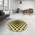 thumbnail image 4 of Ahgly Company Tapis Rond Lavable en Machine Intérieur Transitionnel Marron, 7 Pieds Rond, 4 of 7