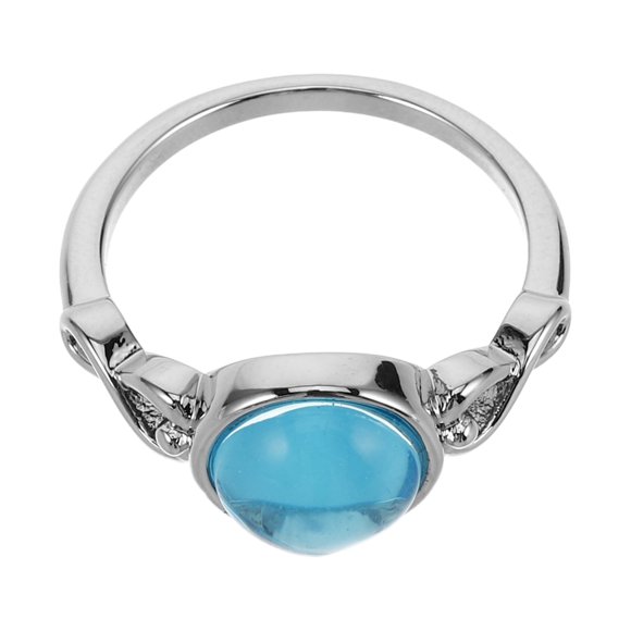 BEADCEST Elegant Sky Blue Glass Thumb with Copper Band for Wedding Hand
