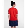 thumbnail image 4 of Scenario Women's V-Neck Lightweight Sweater with Short Sleeves, Sizes XS-XXXL, 4 of 6