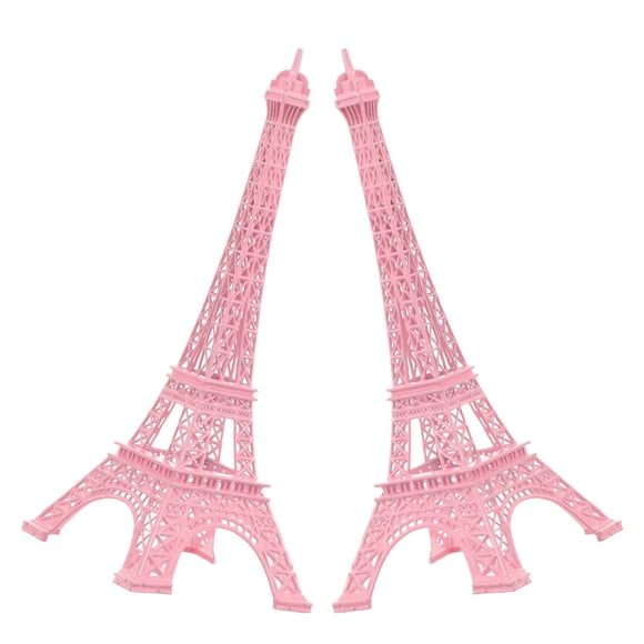 LOLIPPYY 2pcs Eiffel Tower Figurine Tower Decor Pink Alloy Home Decoration Ideal For Office Workers
