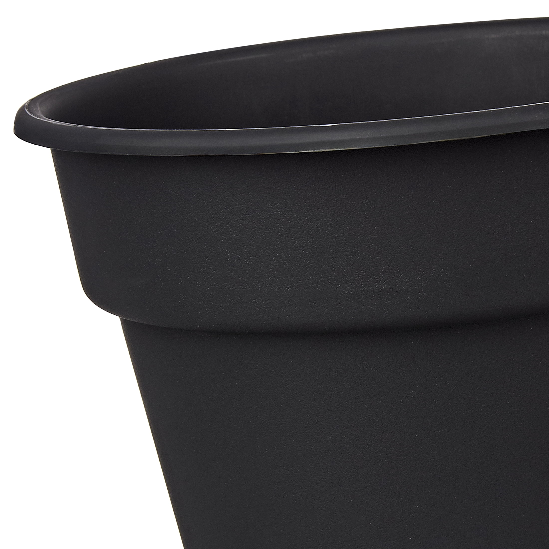 Mainstays Flint Resin Planter, Rich Black, Indoor and Outdoor