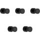 thumbnail image 1 of Ganchos para toallas de baño, color negro mate, 5 paquetes de ganchos para batas y abrigos de metal a prueba de óxido, ganchos adhesivos dorados para montaje en pared para baño, 1 of 5