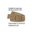 thumbnail image 3 of INSPIRE CHIC Women Wide Waist Belts Braided Woven Belts for Dress Chunky Buckle 22.83-37.01" Brown, 3 of 4