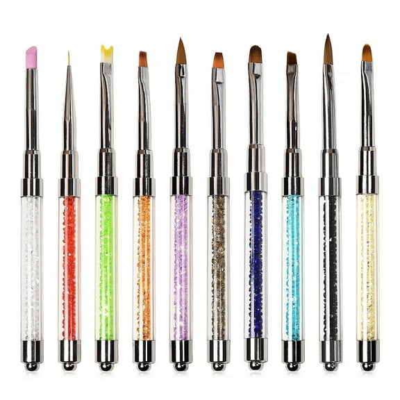 KADS Acrylic Brush Nail Art Brush Rhinestone Powder Brush Set