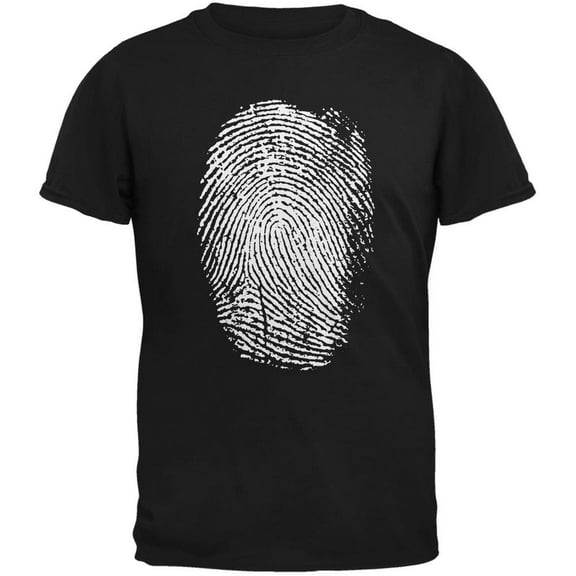 Identity Thumbprint Black Adult T-Shirt - X-Large