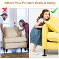 thumbnail image 4 of Deslizadores para muebles EASTWONDER, 8 piezas, 9 cm, almohadillas de alta resistencia, 4 of 7