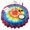 Tie Dye Heart, variant on Colorful Tie Dye Wave Pattern Round Tablecloth 60"x60",Wrinkle Wipeable Table Cloth for Kitchen Dining Room Picnic Patio Party