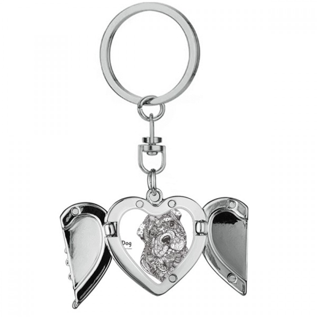 Paint Puppy Friend Company Heart Angel Wing Key Chain Holder