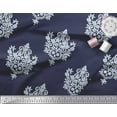 thumbnail image 2 of Soimoi Georgette Viscose Fabric Floral & Paisley Block Printed Fabric 1 Yard 42 Inch Wide, 2 of 3