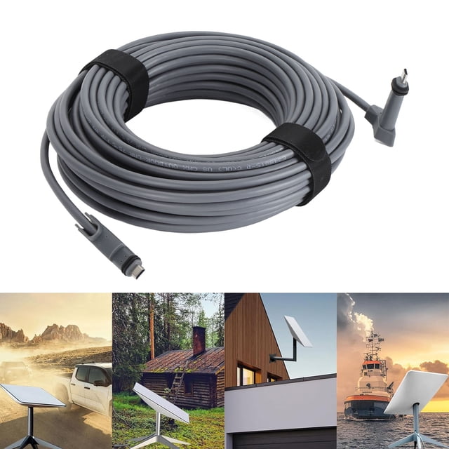 Cable Satelital, Extensión De Cable Satelital De Cobre Puro De PVC Con 2 Tapones De Pared De Silicona De 8,5 Mm Para Reemplazo