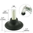 thumbnail image 2 of Uxcell M8x18mm Rosca 34mm Cabeza Ajustador de Pierna Niveladora de Muebles Negro 4pcs, 2 of 7